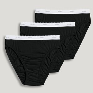 Jockey Classic French Cut - 3 Pack Women's Underwear in Black, Size 5